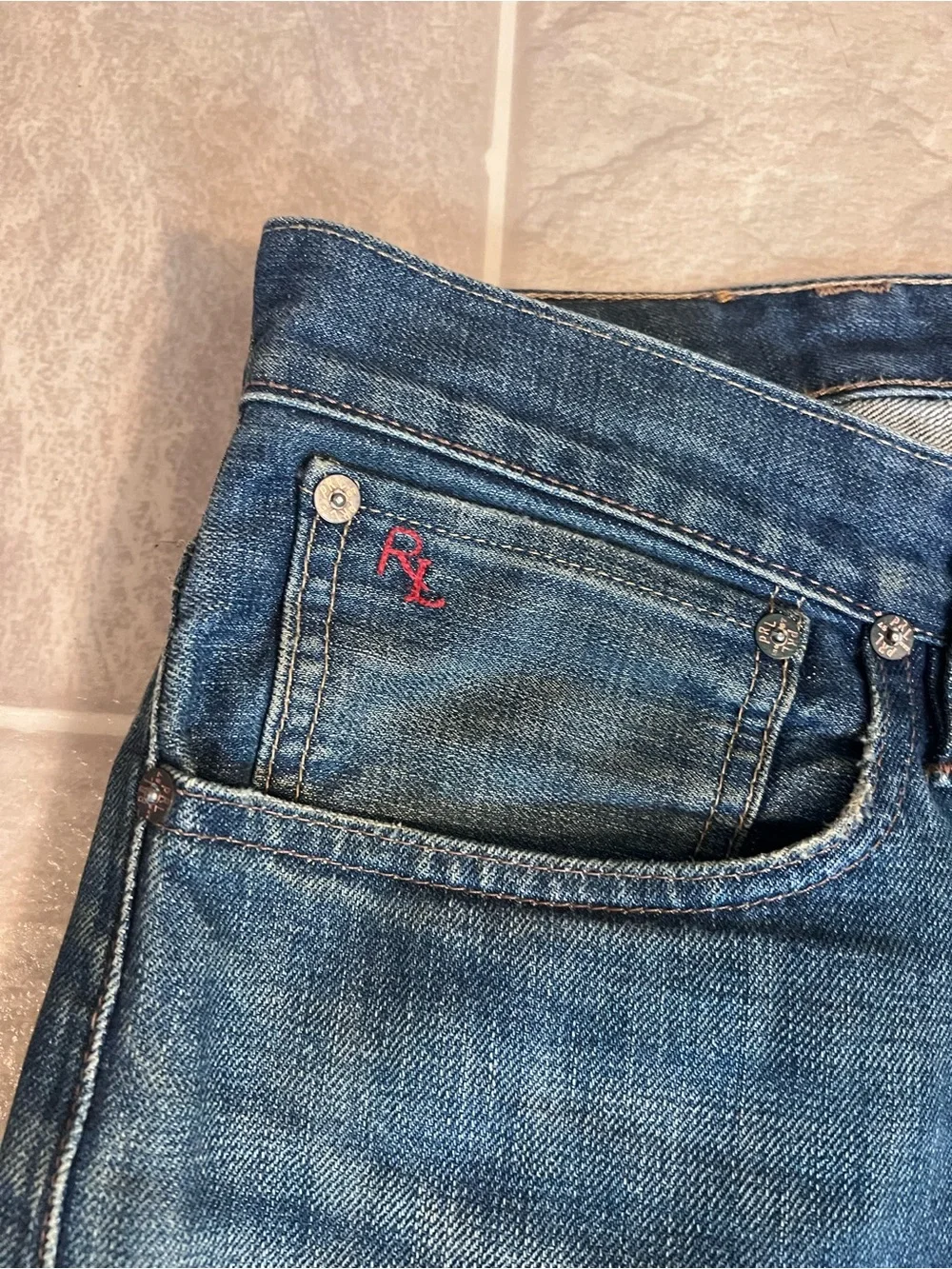 Polo Ralph Lauren Vintage 67 Straight Leg Denim Jeans Men's 38x34